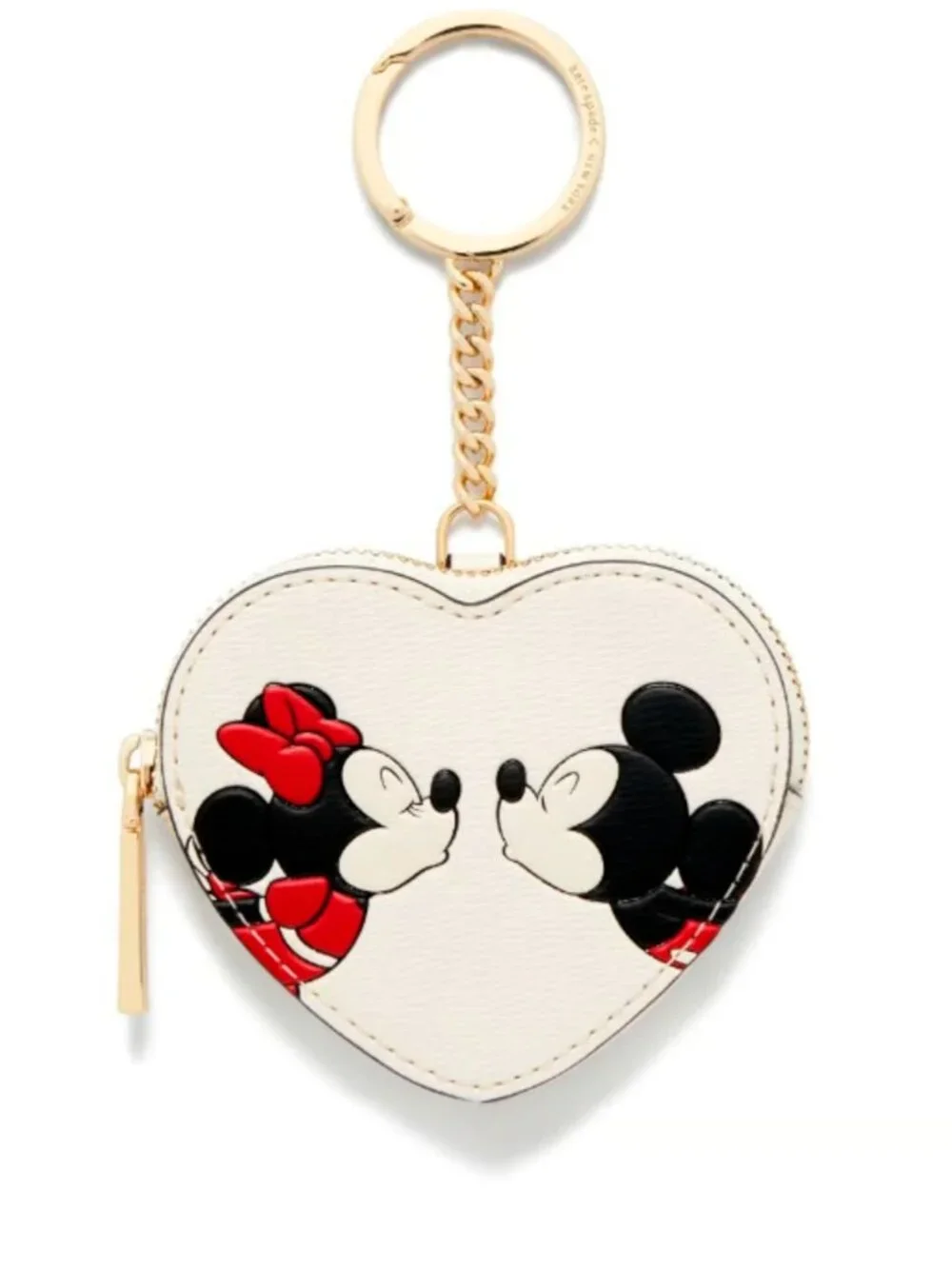 S KATE SPADE Minnie Mickey Bag Charm Coin Wallet Embossed Logo KG657